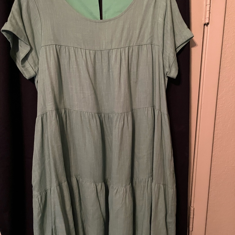 Kori Green Tiered Dress